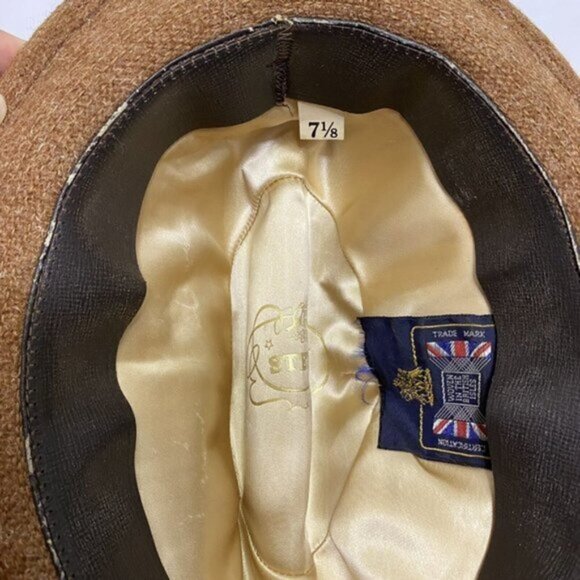 Vintage Stetson Cowboy Hat Sz. 7‎ 1/8" In Brown - Picture 6 of 10